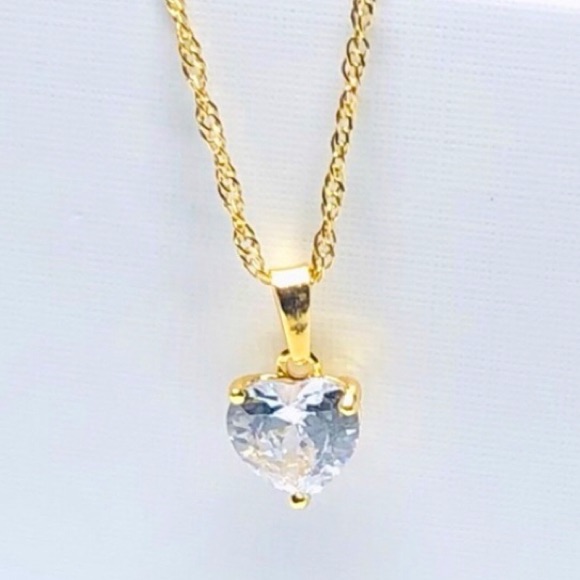 Gold Stainless Steel Heart Necklace